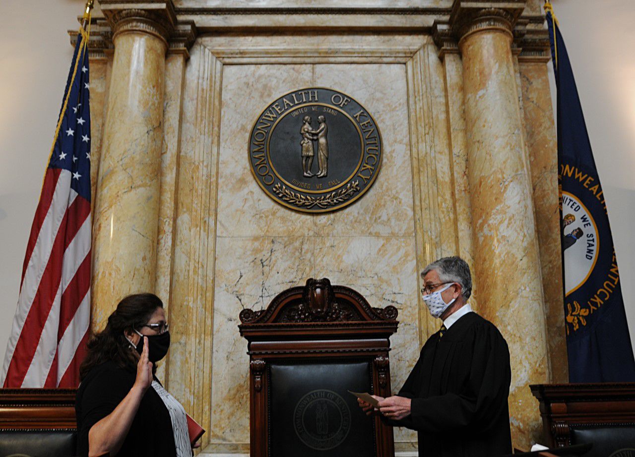 Kentucky's newest state senator, Karen Berg, sworn in